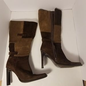 Bronx Brown Suede Mid Calf boots